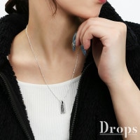 DROPS アラベスク 透かし プレート スモール シルバー ネックレス