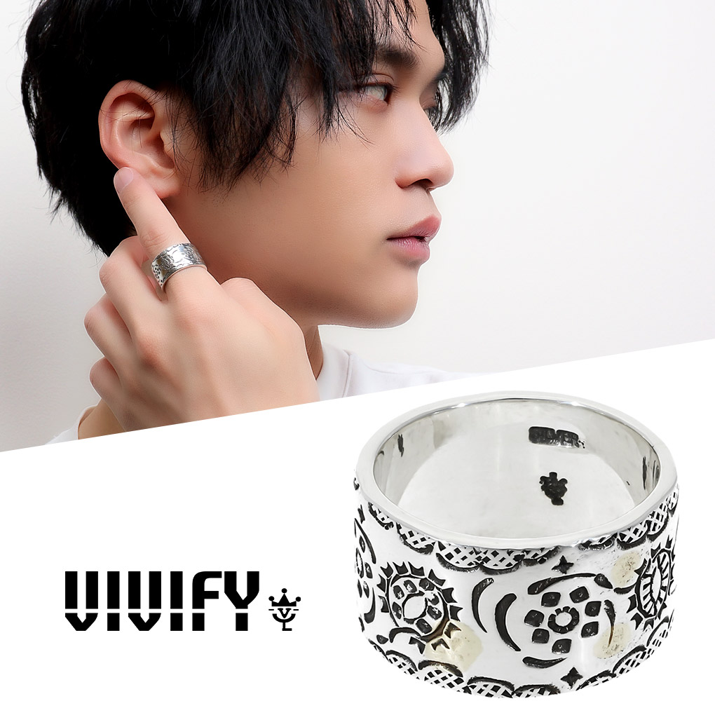 VIVIFY ビビファイ ペイズリー フラット ワイド リング 指輪 3～27号