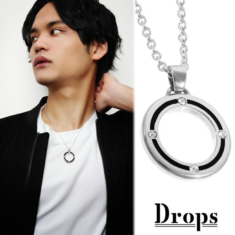 DROPS ラウンド フレーム シルバー ネックレス ペンダント ペンダント 