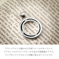 DROPS ラウンド フレーム シルバー ネックレス ペンダント ペンダント  