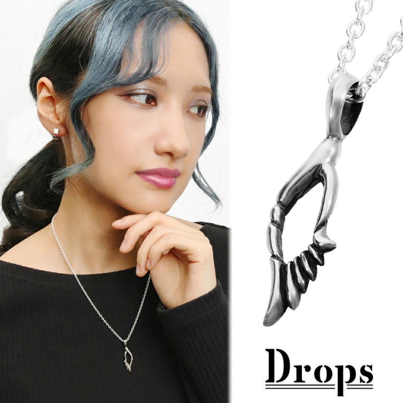 DROPS フェザー 透かし シルバー ネックレス ペンダント ペンダント 