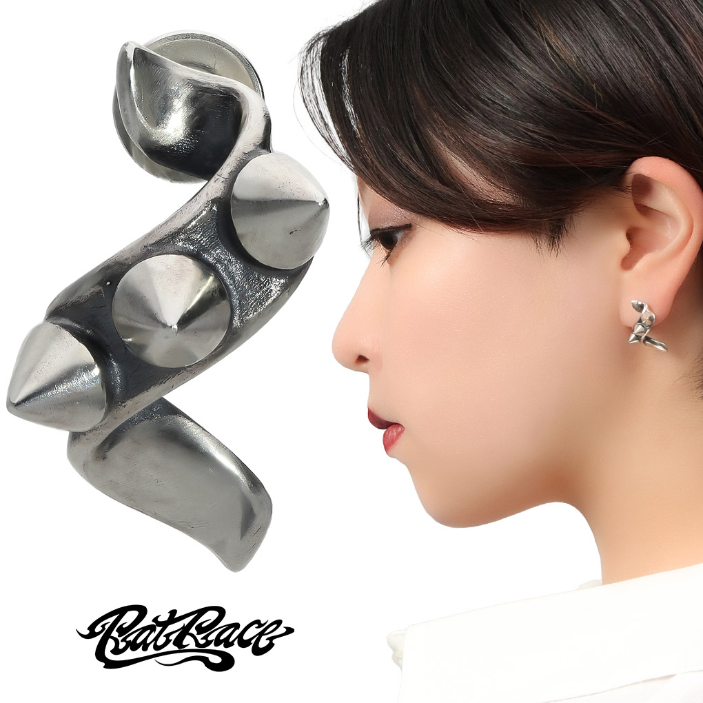 RAT RACE ラットレース スタッズ オン リボン LOVE ピアス 1P 片耳用