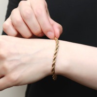 ふ*様 【18金】ロープチェーン ブレスレット 調整可能アジャスター付き K18 18金】ロープチェーン ブレスレット 調整可能アジャスター付き K18 K18