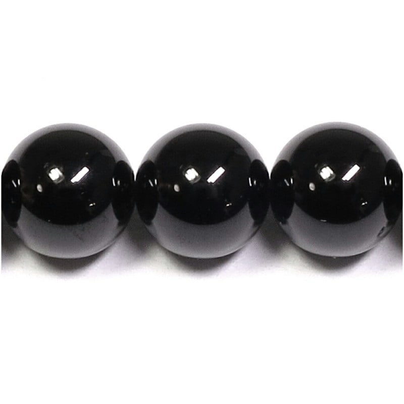 ブラックスピネル 6mm 天然石 ビーズ 丸玉 10玉セット 粒売り