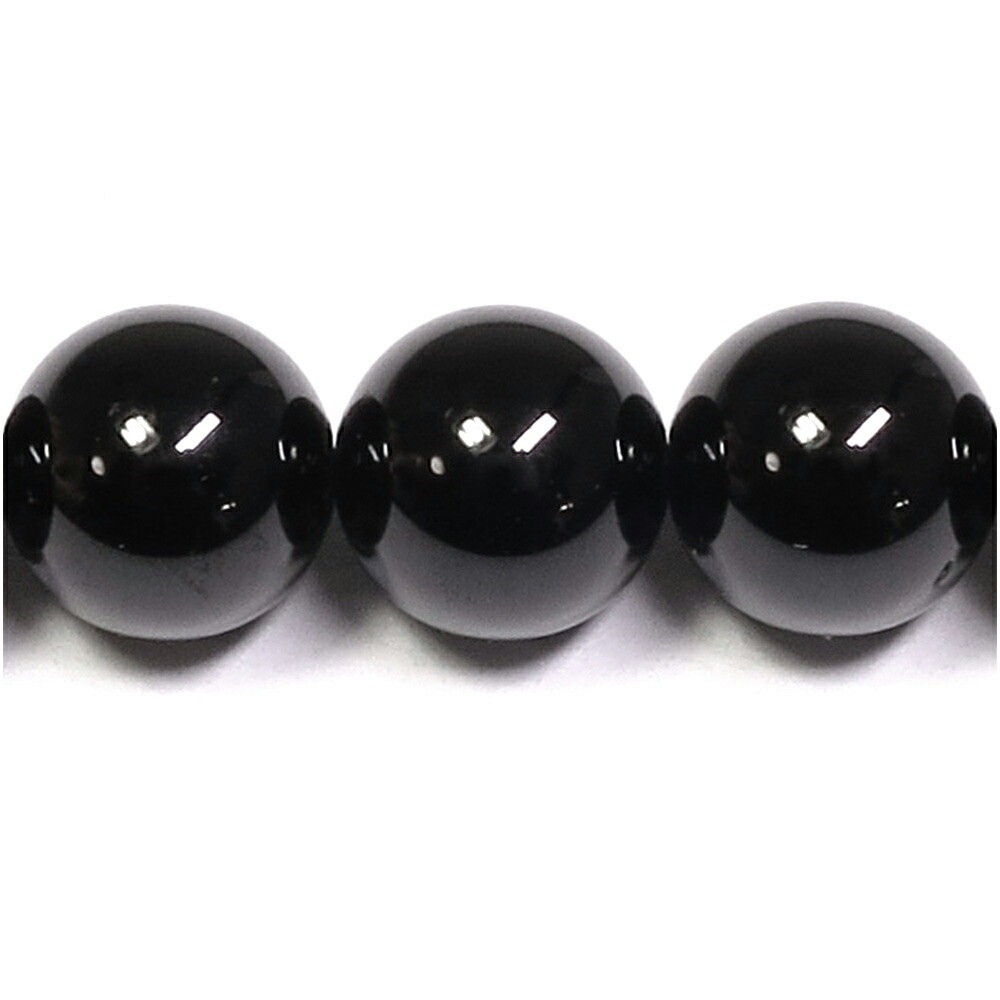 ブラックスピネル 6mm 天然石 ビーズ 丸玉 10玉セット 粒売り