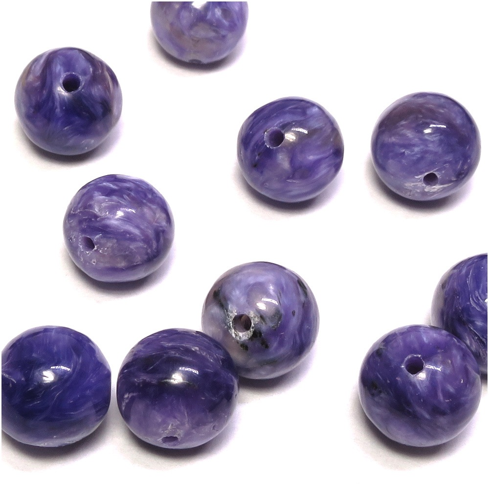 チャロアイト 8mm 天然石 ビーズ 丸玉 2玉セット 粒売り
