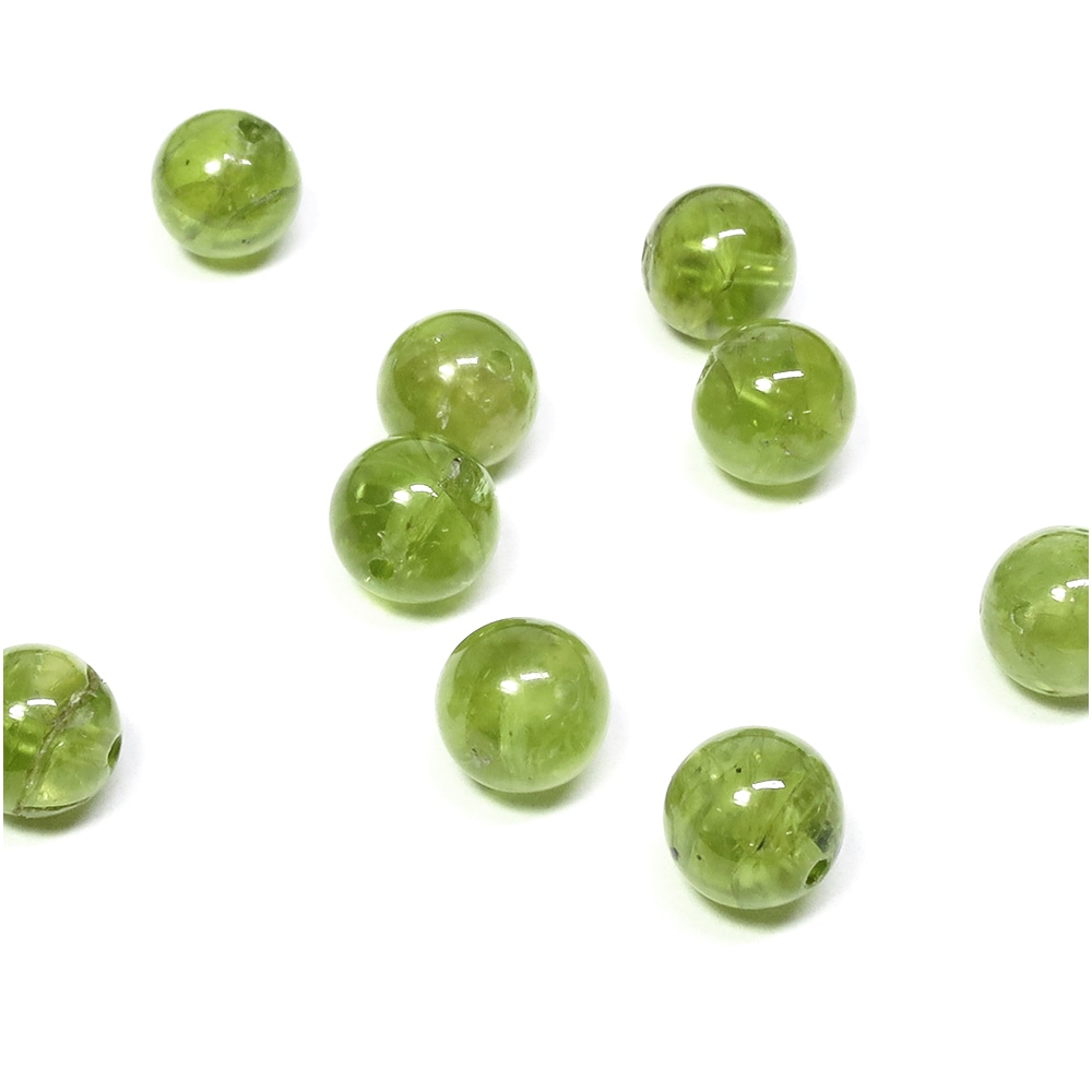 ペリドット 6mm 天然石 ビーズ 丸玉 3玉セット 粒売り パワーストーン