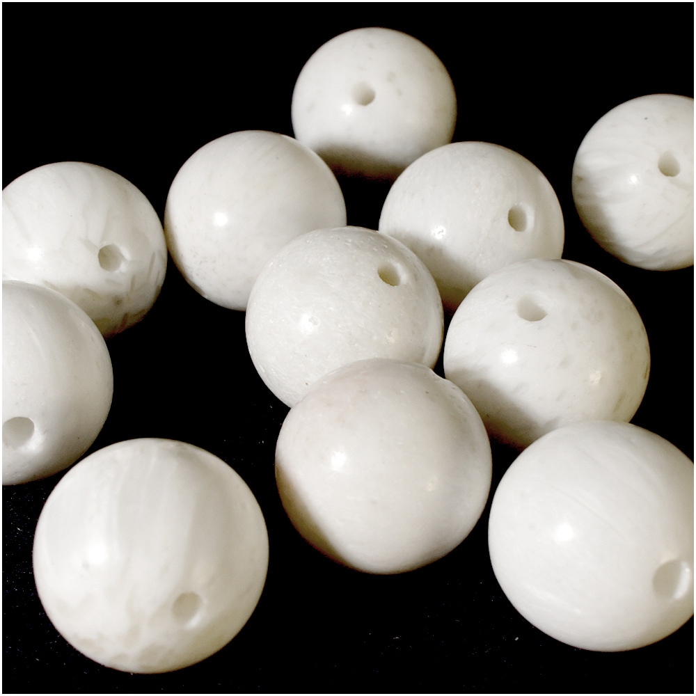 スコレサイト ゼオライト 10mm 天然石 ビーズ 丸玉 3玉セット 粒売り