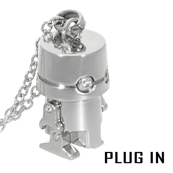 PLUG IN ステンレス ロボット ネックレス ペンダント サージカル