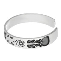 スターリングシルバーアメリカン 精霊ココペリ シルバーバングル