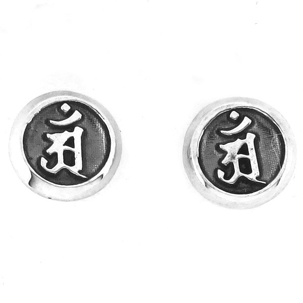 梵字 スタッズピアス 2P 両耳用 アン 辰年 巳年 普賢菩薩 ピアス