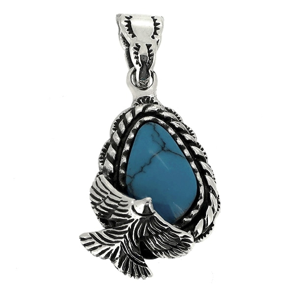 ネイティブ ペンダントトップ(チェーンなし) イーグル ターコイズ 鷲