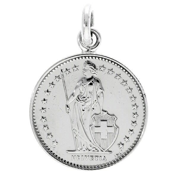 コイン 1フラン硬貨 スイス ペンダントトップ チェーンなし 硬貨