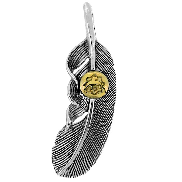 大イーグル ネックレス トップ フェザー ハンドメイド ノーブランド