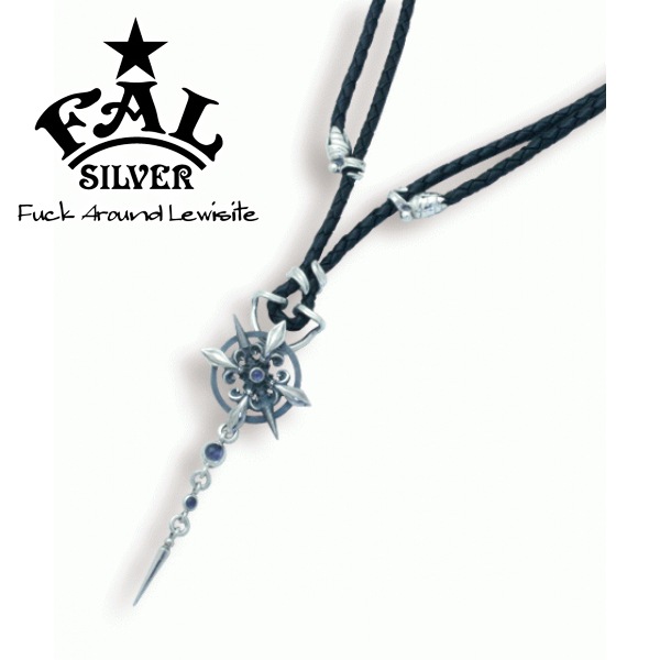 f.a.l レザーネックレス エフエーエル チョーカー メンズ ブランド シルバー サタニック