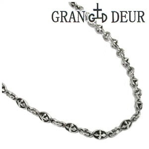 GRAN DEUR クロス ボール デザインチェーン シルバー ネックレス 45cm