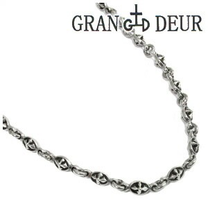 GRAN DEUR クロス ボール デザインチェーン シルバー ネックレス 50cm
