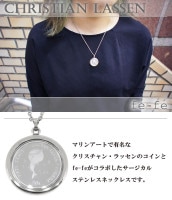 fe-fe クリスチャン ラッセン コイン ステンレス ネックレス チェーン