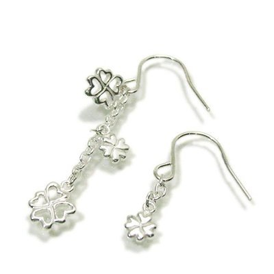 四葉のクローバー シルバーピアス 2P 両耳用 レディース ピアス 銀の蔵
