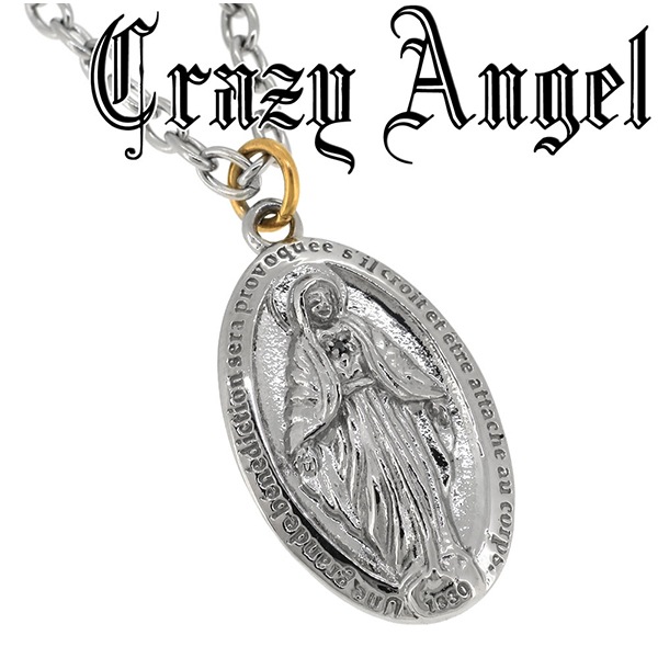 Crazy Angel 不思議のメダイ ブラックダイヤモンド ステンレス