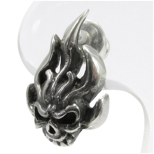 フレイムスカル シルバーピアス 1P 片耳用 シルバーアクセサリー