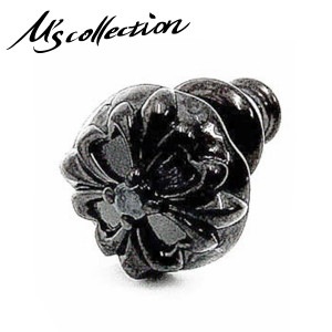 M's collection エムズコレクション シルバー925 クロス ブラックジルコニア スタッド ピアス 1P 片耳用 ユニセックス プレゼント スタッドピアス 片耳 十字架 イヤリング 片売り