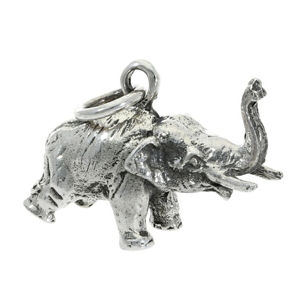 インドゾウ 象 ゾウ ペンダントトップ ネックレスチャーム (チェーン