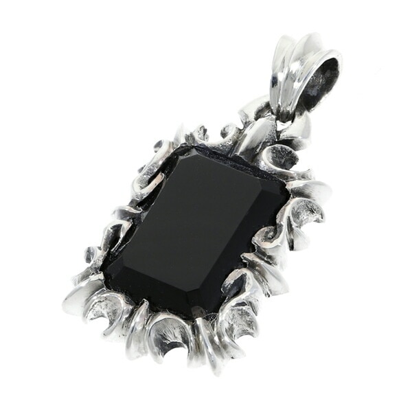 ゴシック フレーム オニキス ペンダントトップ ネックレスチャーム