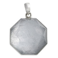 ギベオン隕石 ペンダントトップ シルバー メテオライト 八角形 ドーム