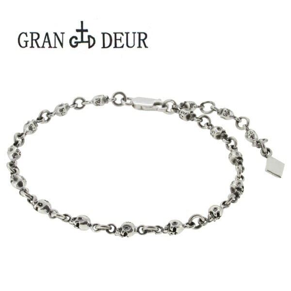 GRAN DEUR スカル シルバーブレスレット ブレスレット メンズ