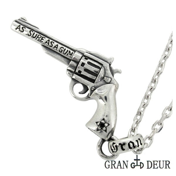 GRAN DEUR リボルバーブラックダイヤ シルバー ペンダントトップ