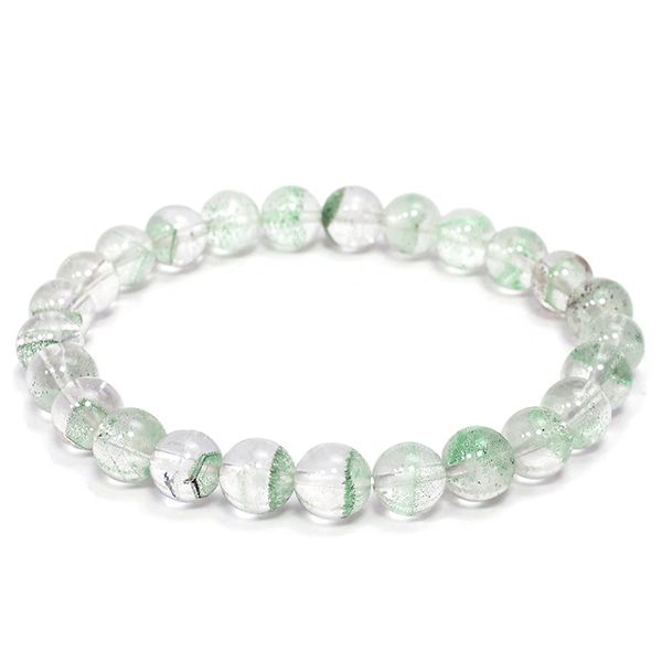 高品質　マダガスカル産　グリーンファントムクオーツ　ブレスレット トップクォリティ]マダガスカル産グリーンファントムクォーツ