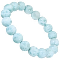 ラリマー 11mm 18cm 0100 ラリマー ブレスレット 11mm 18cm メンズ M レディース L サイズ