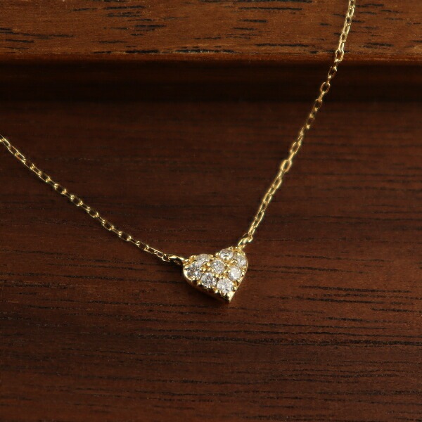 K18 2WAY ハート ダイヤモンド ゴールド ネックレス 18金 18k ゴールド 