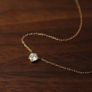 K18 一粒 ダイヤモンド フラワー ネックレス 天然 一粒ダイヤ 0.3カラット 花 18金 18k ゴールド 上品 かわいい 可愛い きれい 華やか 普段使い 定番 結婚記念日 アクセサリー ペン
