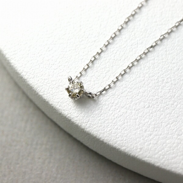 K18 一粒 ダイヤモンド ホワイトゴールド ネックレス 18金 18k K18 一粒 ダイヤモンド ホワイトゴールド ネックレス 18金 18k