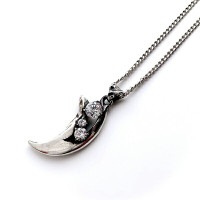 ツキノワグマの爪フルオーダーネックレス MONGO ツキノワグマ クロウ シルバー ネックレス チェーン付き 熊 クマ