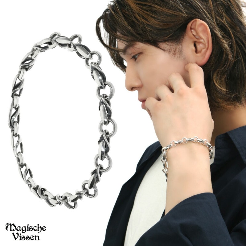 WEWILL シルバー チェーンブレスレット L-Curb Chain Bracelet