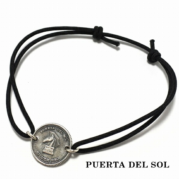 PUERTA DEL SOL オリジナルコイン コード ブレスレット シルバー950