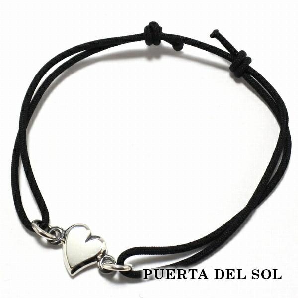 PUERTA DEL SOL トランプスート ハート コード ブレスレット シルバー