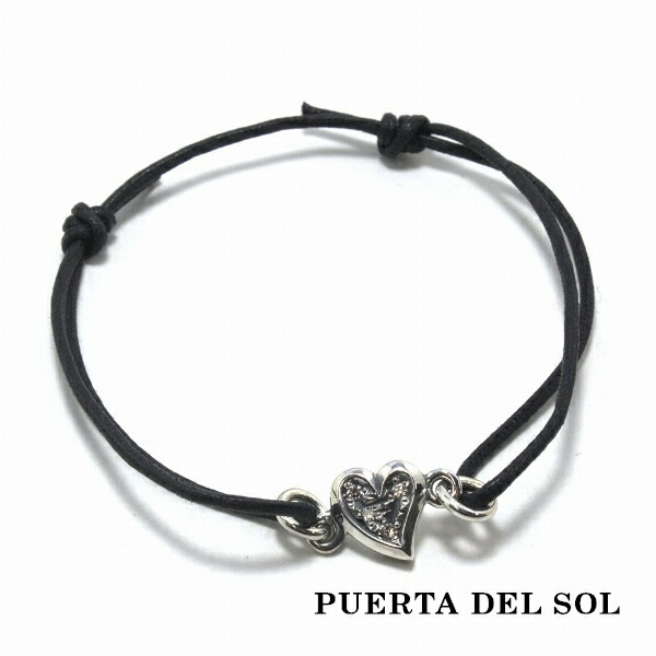 PUERTA DEL SOL トランプスート ハート コード ブレスレット シルバー
