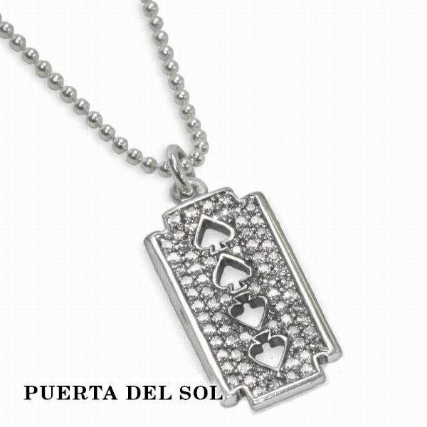 PUERTA DEL SOL パンクファッション カミソリ ネックレス(チェーン付き