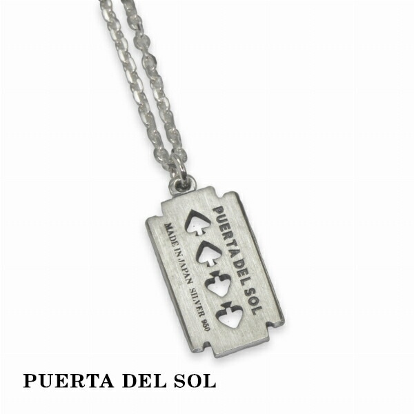 PUERTA DEL SOL パンクファッション カミソリ ネックレス(チェーン付き