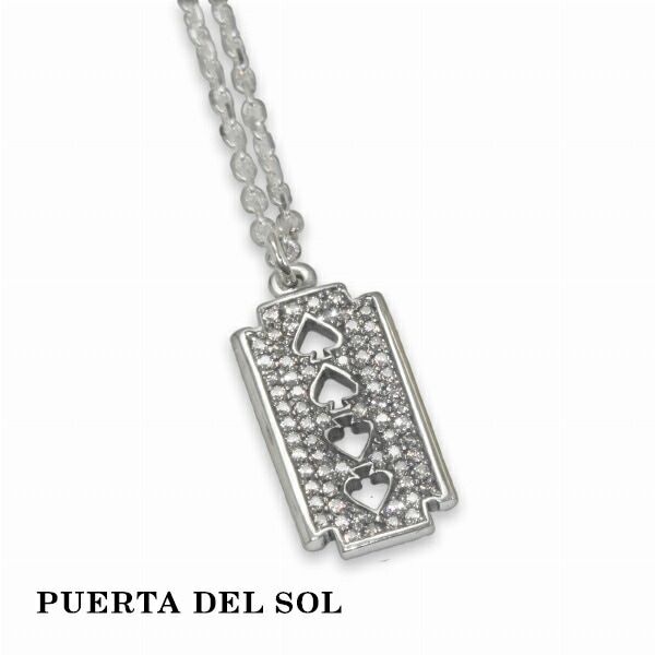 PUERTA DEL SOL パンクファッション カミソリ ネックレス(チェーン付き