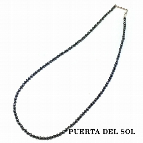 PUERTA DEL SOLネックレスチェーン PUERTA DEL SOL カッティング ヘマタイト ネックレス(チェーン付き