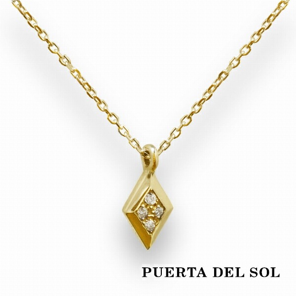 PUERTA DEL SOL トランプ 図柄 ダイヤ ネックレス(チェーン付き