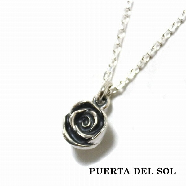 PUERTA DEL SOL バラモチーフ チャーム ネックレス(チェーン付き 