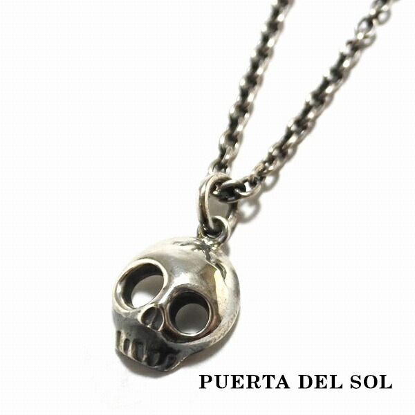 PUERTA DEL SOL 小ぶり ファニースカル ネックレス(チェーン付き