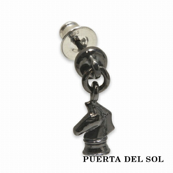 PUERTA DEL SOL チェスナイト チャーム スウィング ピアス ブラック