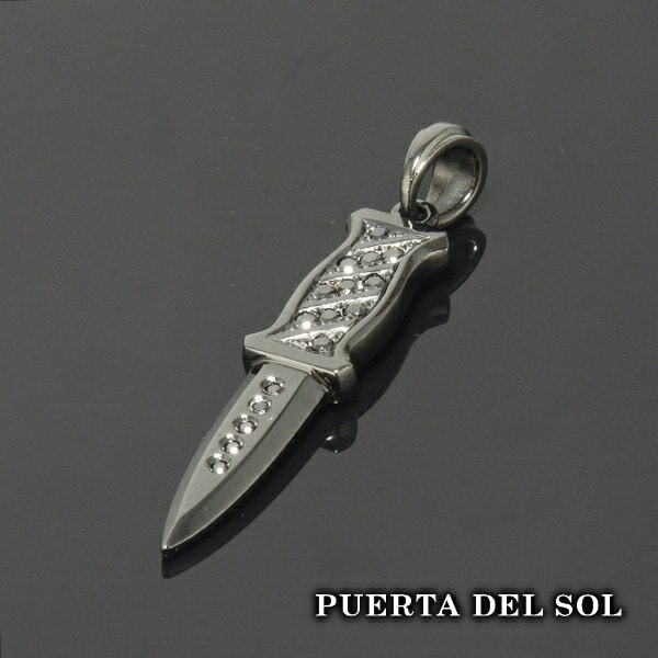 PUERTA DEL SOL 両刃 ダガーナイフ ブーツナイフ ブラック